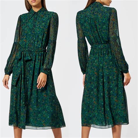 michael kors peacock print dress|Women's Designer Dresses .